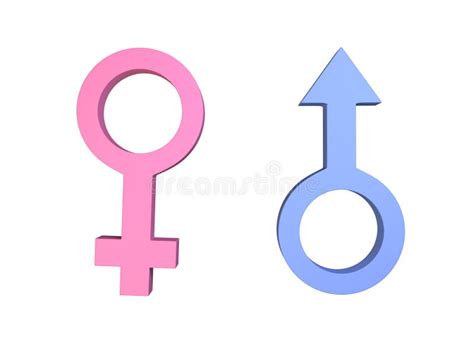 3d male and female gender symbols stock illustration illustration of illustrate concept 41373162