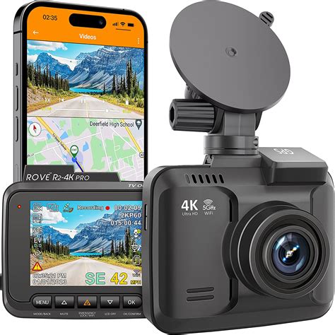 Rove R2 4k Pro Dash Cam Built In Gps 5g Wifi Camera For Cars 2160p