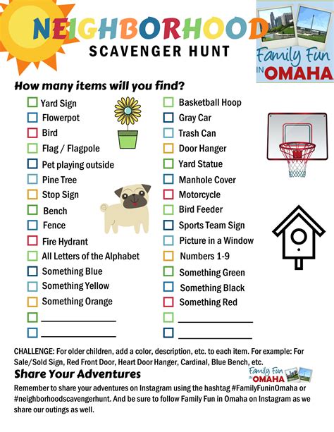 Neighborhood Scavenger Hunt | Family Fun in Omaha | Neighborhood