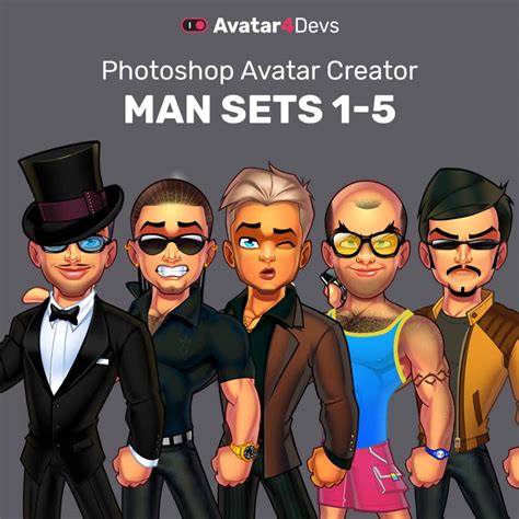 Male Avatar Creator Sets 1-5 » SOSFactory