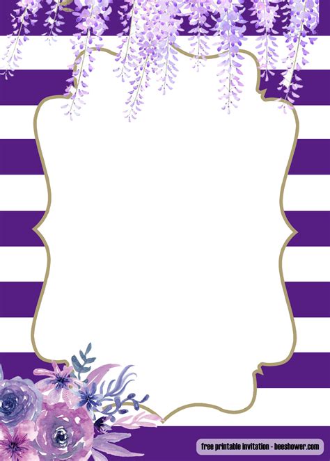 lavender purple baby shower invitations design