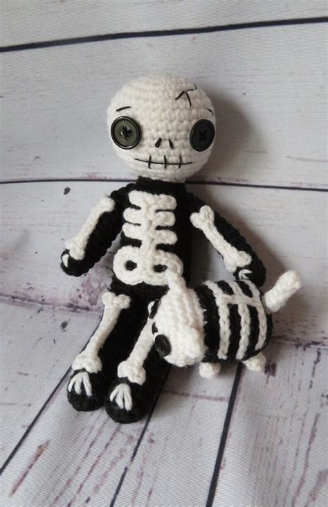Pdf Crochet Pattern Mr Skeleton And Skele Kitty Diy Etsy Canada