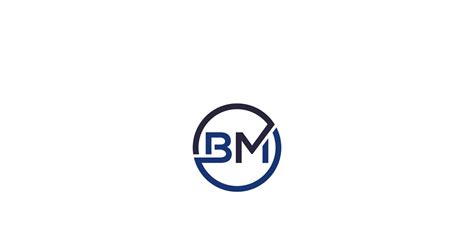 Bm Logo Design Business Template Or Bm Logo Design Vector