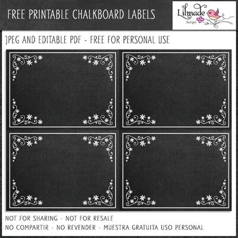 Editable tags are also included here. Free Editable Chalkboard Labels - Freebies - Mygrafico.com ...