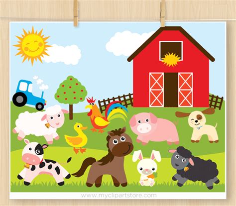 Farm Animals Premium Vector Svg Clipart By Myclipartstore