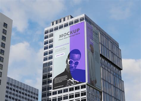 Premium Psd Billboard On The Building Mockup