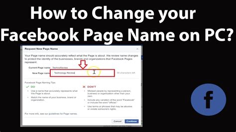 How To Change Your Facebook Page Name On Pc Youtube