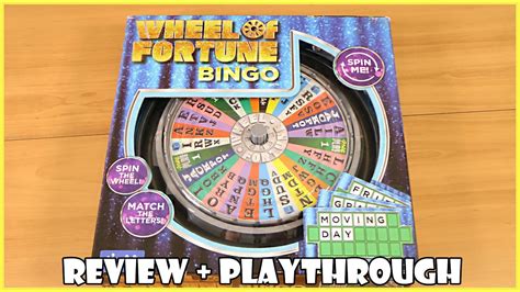 Wheel Of Fortune Bingo Review And Full Playthrough Board Game Night