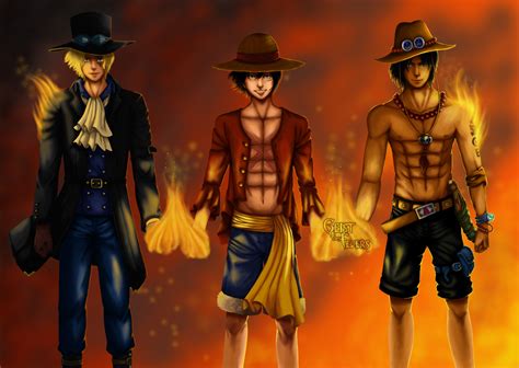 Anime One Piece Monkey D Luffy Portgas D Ace Sabo Wallpapers Hd My