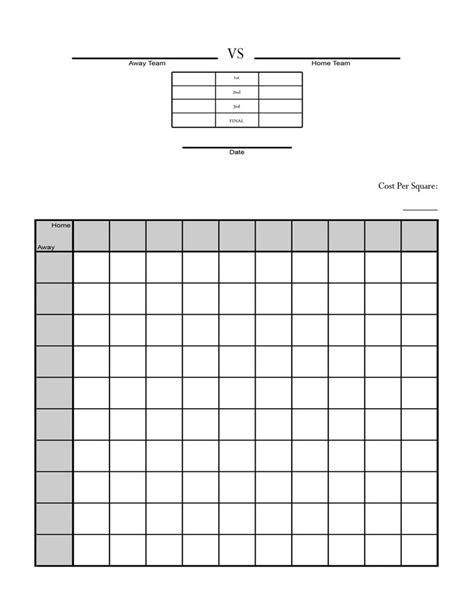 Free Printable Football Squares Template Printable World Holiday