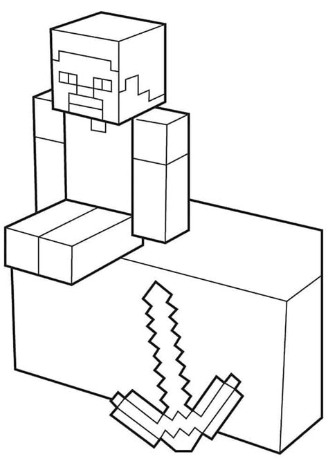 Free minecraft coloring pages original printable pictures of minecraft characters steve, creepers, enderman, ender dragon, zombies and many more.minecraft steve diamond armor coloring page from minecraft category. Minecraft Steve Coloring Pages from Printable Minecraft ...