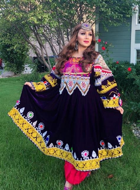 Magenta Afghan Dress Seengar Fashion