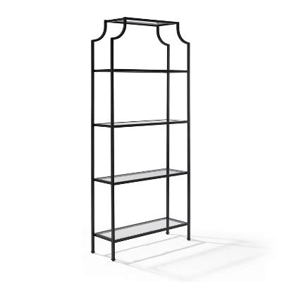 This etagere is stylish enough to stand on its own, or it can be easily paired. 80" Aimee Glass Etagere Oil Rubbed Bronze - Crosley ...