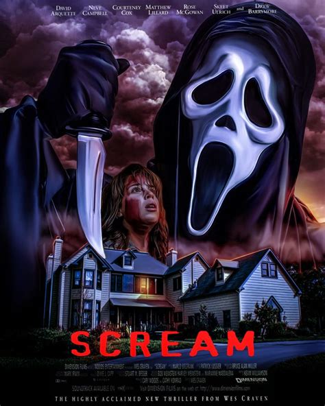scream alternate poster posterspy in 2021 halloween movie poster horror movie posters
