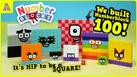 Wow Big Numberblocks Squares 100 81 64 49 36 25 16 With