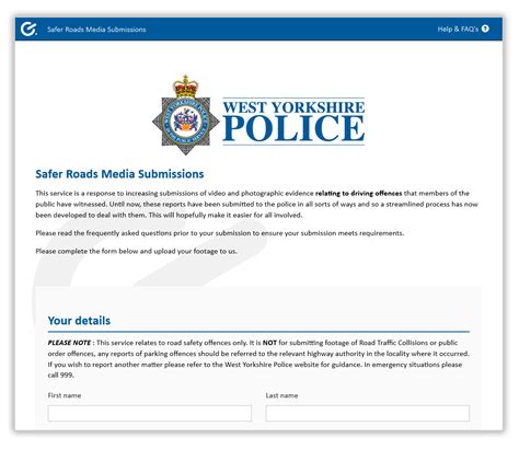 West Yorkshire Police Launch Safer Roads Media Submissions Portal Wypcc