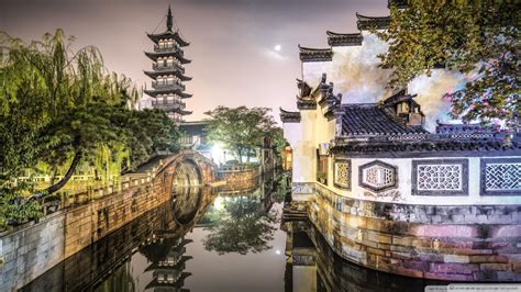 Nanxiang Ancient Town Shanghai China 4k Hd Desktop