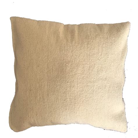 Hand Embroidered Cushion Cover Beige Color Peruvian Wool Floral