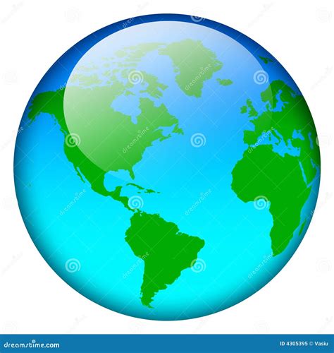 Globe De Carte Du Monde Illustration Stock Illustration Du Bleu 4305395