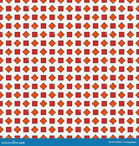 Repeated Red Diamonds Background Geometric Motif Seamless Surface