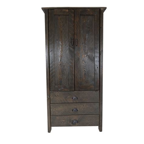 Rustic Storage Armoire With 3 Drawers Four Corner Furniture Bozeman Mt