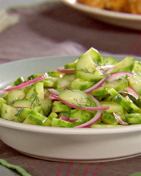 Cucumber Red Onion And Dill Salad Recipe And Video Martha Stewart