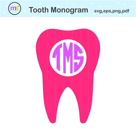 Teeth Monogram Svg Tooth Monogram Svg Teeth Svg Tooth Svg Teeth