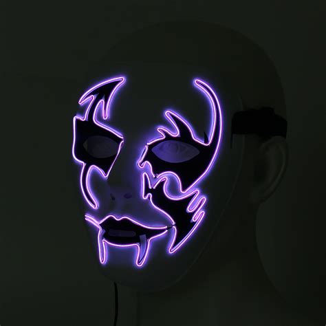 Halloween Mask Led Luminous Flashing Face Mask Party Masks Light Up