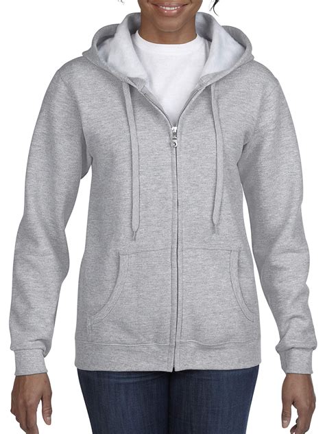 Gildan Womens Athleisure Heavy Blend Full Zip Hooded Sweatshirt