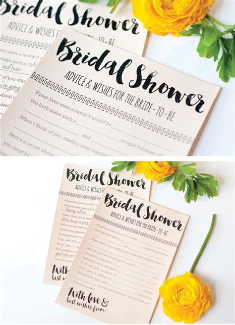 In general, a bridal shower is a daytime party with friends, family, acquaintances or office colleagues where the bride receives gift, cards and loads of. Fun Printable Bridal Shower Advice Cards - FREE Download