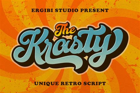 Krasty ~ Unique Retro Script Fonts ~ Creative Market