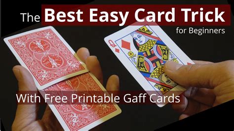 The Best Easy Magic Card Trick For Beginners With Free Printable Gaff