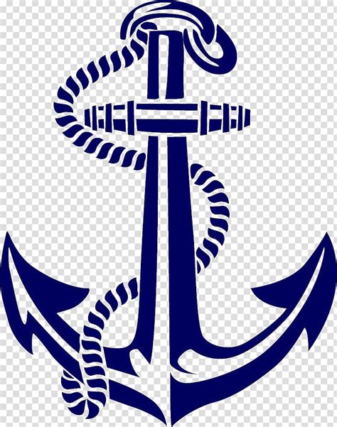 Blue Anchor Logo Anchor Hand Painted Boat Spear Transparent