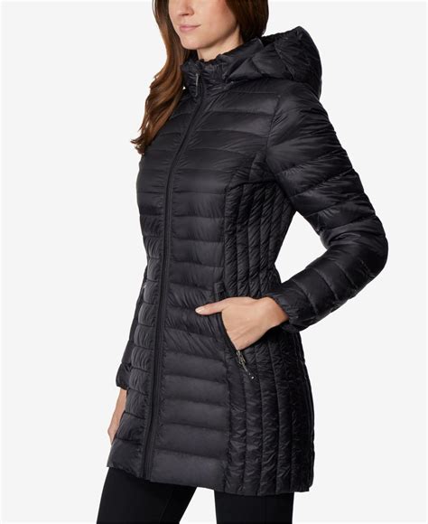 32 Degrees Hooded Packable Down Puffer Coat In Black Lyst