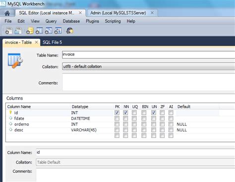 Mssql Create Table How To Create A Table In Mysql Workbench Using The