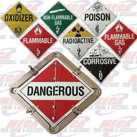 Placard For Hazardous Material Labels Meca Truck Chrome