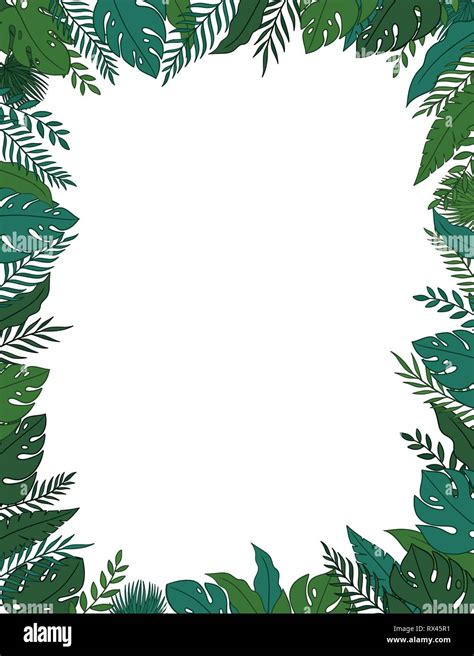 Jungle Leaves Border Clip Art