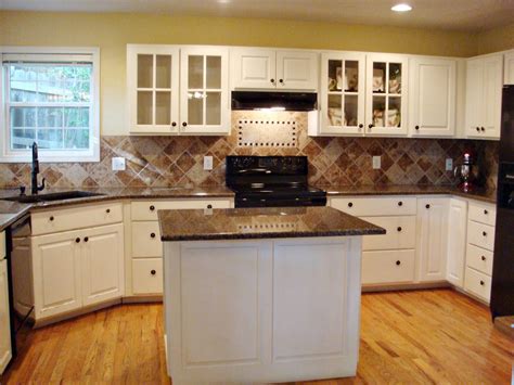 White Kitchen Cabinets Brown Granite Countertops Cabinet Opw