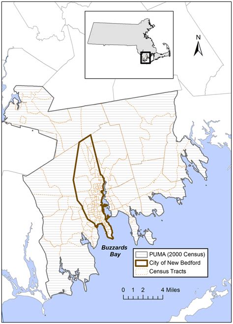 Map Of The New Bedford Study Area Doi101371journalpone0087144