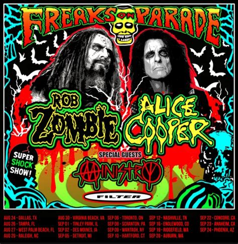 Rob Zombie And Alice Cooper Team Up For Freaks On Parade 2023 Tour
