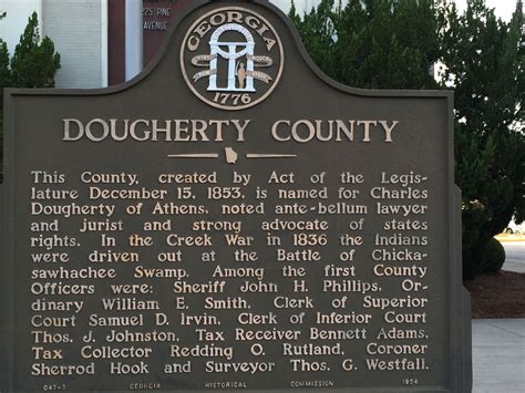 Dougherty County Historic Sign. Albany, Georgia. Paul Chandler July