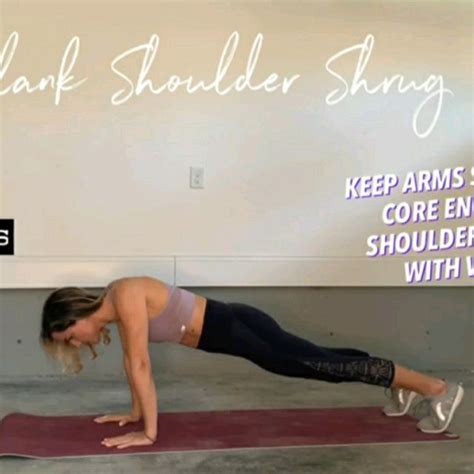 Plank Shoulder Shrugs Exercise How To Workout Trainer By Skimble