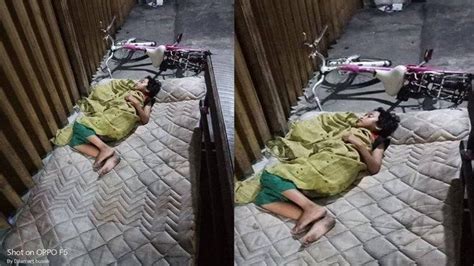 Viral Di Fb Foto Gadis Cilik Tidur Di Emperan Toko Tanpa Orangtua Ini
