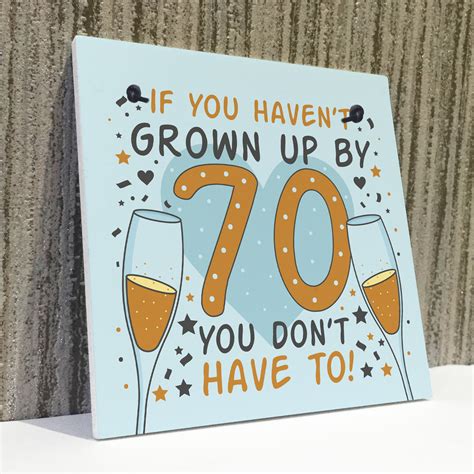 Funny 70th Birthday Card 70th Birthday Presents For Women Men Keepsake