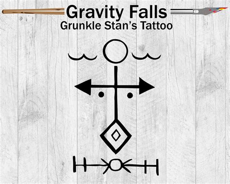 Grunkle Stan Tattoo Gravity Falls Vinyl Decal Sticker Etsy