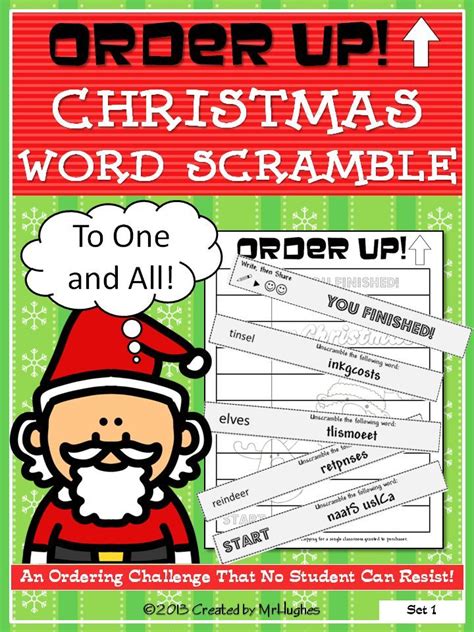 Christmas Word Scramble Order Up Christmas Word Scramble Christmas