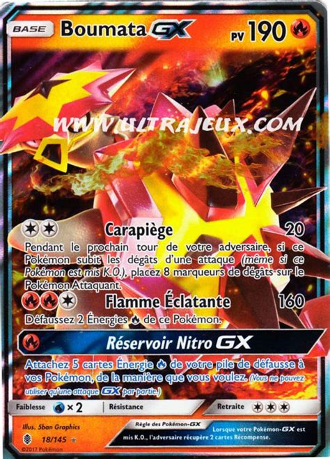 Boumata Gx 18145 Carte Pokémon Cartes à Lunité Français Ultrajeux