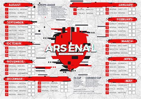 Arsenal Fixtures Arsenal S Fixtures For The 2020 21 Premier League
