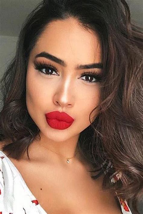 The Perfect Red Lip As Pretty As Red Flowers For Every Skin Tone Red Lip Makeup Perfect Red