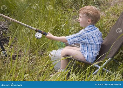 Little Boy Fishing Stock Photo Image Of Fisher Child 10628192